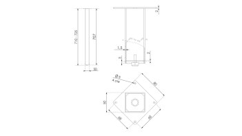 Мебельная опора для столов BASIS N324