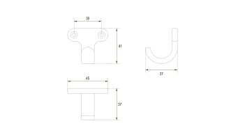 Мебельный крючок TWIN K120
