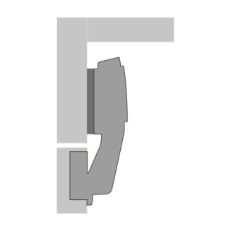 Петля Sensys 8639i, угол корпуса W90, угол 95гр, чашка TH52 D35, вкладная, B4