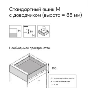 Комплект ящика - "ГРАВИКА" - Высота "M" 88 мм